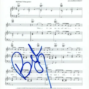 BEBE REXHA SIGNED AUTOGRAPH "ME, MYSELF AND I" SHEET MUSIC - SEXY SINGER
