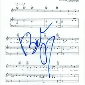 BEBE REXHA SIGNED AUTOGRAPH "MEANT TO BE" SHEET MUSIC - SEXY EXPECTATIONS SINGER