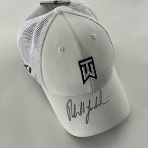 PHIL MICKELSON SIGNED AUTOGRAPH TIGER WOODS TW NIKE HAT CAP - 1 OF A KIND! JSA