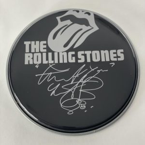 CHARLIE WATTS SIGNED AUTOGRAPH 10" CUSTOM DRUMHEAD - ROLLING STONES W/ JSA