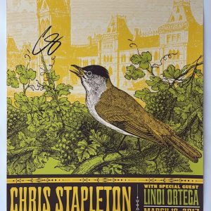 CHRIS STAPLETON SIGNED AUTOGRAPH 18X24 CONCERT TOUR POSTER - OTTAWA 3/19/17 JSA