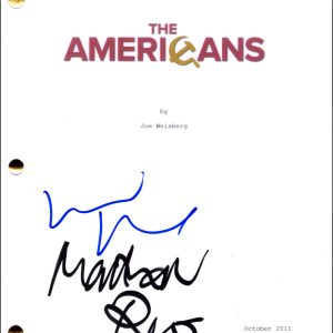 Keri Russell & Matthew Rhys Signed Autograph The Americans Pilot Script JSA COA