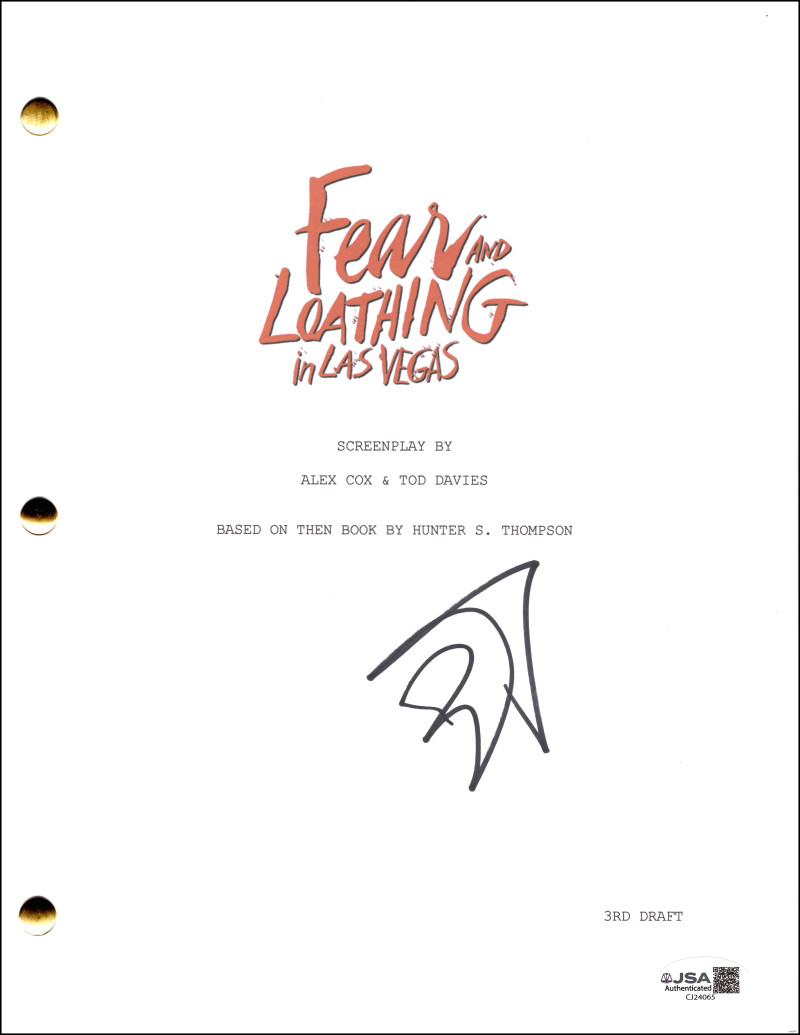 Benicio del Toro Signed Autograph Fear & Loathing in Las