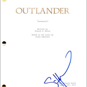 Sam Heughan Signed Autograph Outlander Script Screenplay - Jamie Fraser Beckett