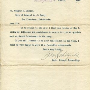 General John Schofield Civil War Medal Of Honor Secretary War Signed Autograph