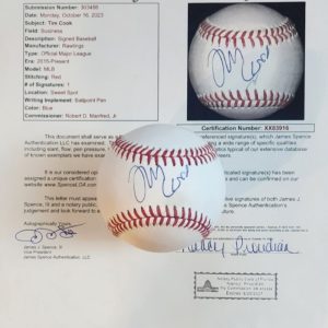 Tim Cook Signed OMLB Baseball w/ JSA LOA #XX83916 Apple CEO
