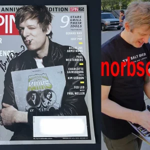BRITT DANIEL SPOON SIGNED AUTOGRAPH SPIN MAGAZINE w/EXACT PROOF