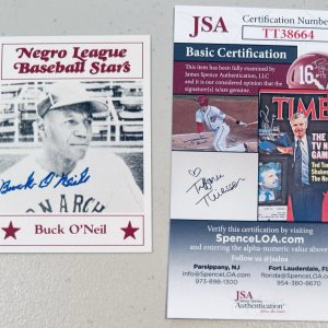 Buck O’Neil Signed Autographed 1986 Larry Fritsch Negro League Card #45 JSA Cert