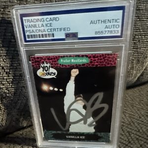 Vanilla Ice Signed 1990 Yo MTV Raps #87 Trading Card PSA /DNA Authenticated COA