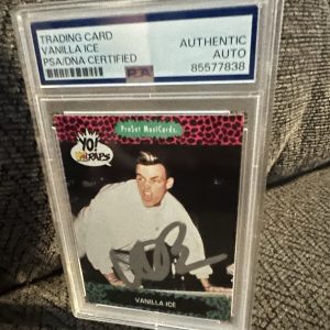 Vanilla Ice Signed 1990 Yo MTV Raps #89 Trading Card PSA /DNA Authenticated COA