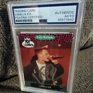 Vanilla Ice Signed 1990 Yo MTV Raps #88 Trading Card PSA /DNA Authenticated COA