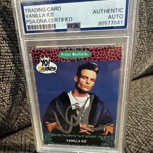 Vanilla Ice Signed 1990 Yo MTV Raps #86 Trading Card PSA /DNA Authenticated COA