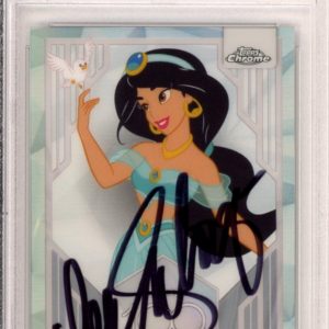 2023 TOPPS CHROME DISNEY REFRACTOR PRINCESS JASMINE SIGNED LEA SALONGA PSA DNA