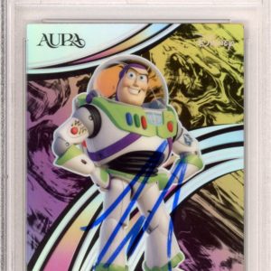 KAKAWOW DISNEY AURA SILVER BUZZ LIGHTYEAR SIGNED TIM ALLEN PSA DNA COA AUTOGRAPH