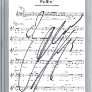 Alicia Keys SIGNED Fallin' Lyric Sheet Music Piano PSA DNA COA AUTOGRAPHED RARE