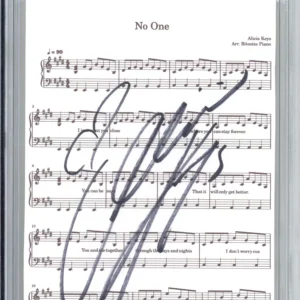 Alicia Keys SIGNED No One Song Lyric Sheet Music Print PSA DNA COA AUTOGRAPH