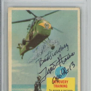 1963 TOPPS ASTRONAUTS #5 FRED HAISE APOLLO 13 SIGNED PSA DNA COA AUTOGRAPH NASA