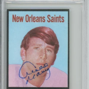 1972 NFLPA FABRIC IRON ON SIGNED ARCHIE MANNING RC CARD PSA DNA COA AUTOGRAPH