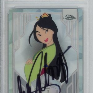 2023 TOPPS CHROME DISNEY REFRACTOR MULAN SIGNED CARD LEA SALONGA PSA DNA COA