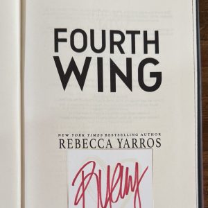 SIGNED Rebecca Yarros Fourth Wing Holiday 1st HC Book PSA DNA COA Autograph