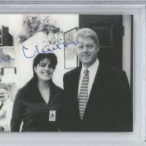 President Bill Clinton SIGNED AUTOGRAPH Monica Lewinsky Picture Cut PSA DNA COA