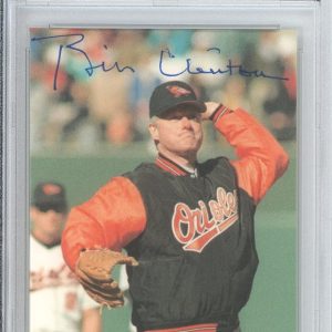 President Bill Clinton SIGNED AUTOGRAPH Baltimore Orioles Baseball Cut PSA DNA