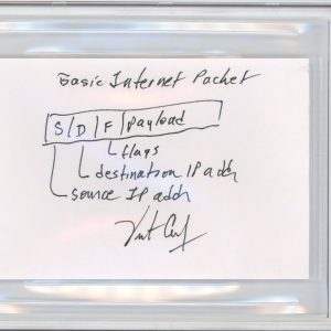 Vint Cerf INVENTOR OF THE INTERNET SIGNED ORIGINAL 1 of 1 SKETCH BAS Beckett COA