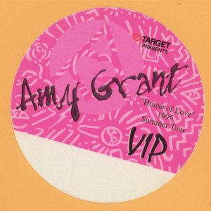 Amy Grant 1995 House of Love Concert Tour VIP Backstage Pass