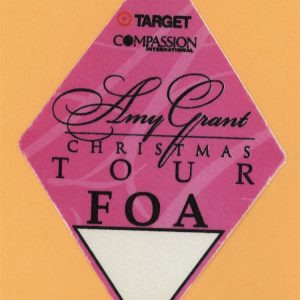 Amy Grant 1997 Christmas Concert Tour FOA Backstage Pass