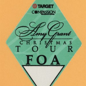 Amy Grant 1997 Christmas Concert Tour FOA Backstage Pass
