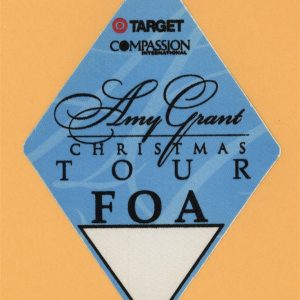 Amy Grant 1997 Christmas Concert Tour FOA Backstage Pass
