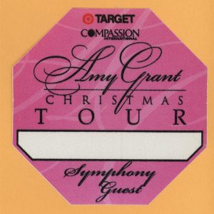 Amy Grant 1997 Christmas Concert Tour SYMPHONY GUEST Backstage Pass