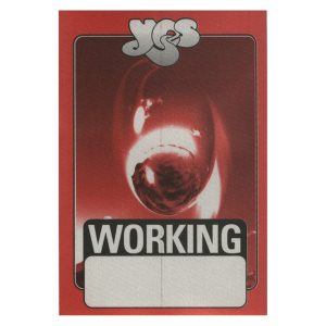 Yes 2001 Magnification Concert Tour Working Backstage Pass