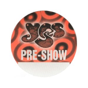Yes 1997 Open Up Your Eyes Concert Tour Preshow Backstage Pass