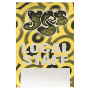 Yes 1997 Open Up Your Eyes Concert Tour Local Staff Backstage Pass