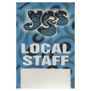 Yes 1997 Open Up Your Eyes Concert Tour Local Staff Backstage Pass