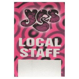 Yes 1997 Open Up Your Eyes Concert Tour Preshow Backstage Pass