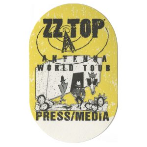 ZZ Top 1994 Antenna Concert Tour Press Backstage Pass