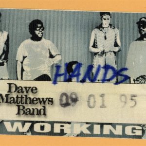 Dave Matthews Band 1995 Under the Table & Dreaming Concert Tour Backstage Pass