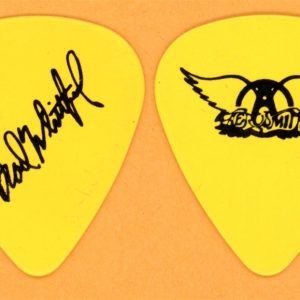 Aerosmith Brad Whitford YLW Mustard Vintage Guitar Pick - 1993 Get A Grip Tour