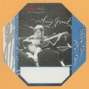Amy Grant 1998 Behind the Eyes Tour AFTER SHOW Backstage Pass