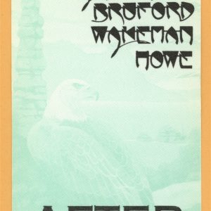 Anderson Broford Wakeman Howe 1989 Concert Tour Backstage Pass