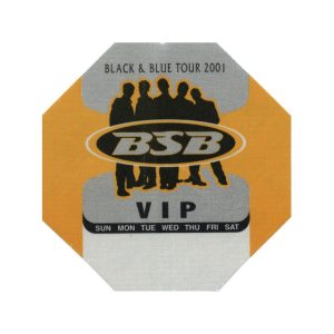 Backstreet Boys 2001 Black & Blue Concert Tour VIP Backstage Pass