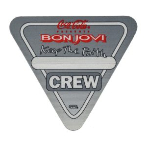 Bon Jovi 1993 Keep the Faith Concert Tour Crew Backstage Pass