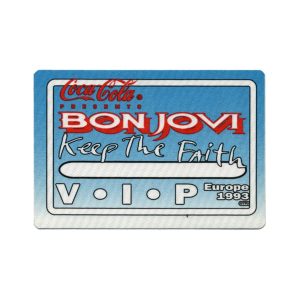 Bon Jovi 1993 Keep the Faith Concert Tour VIP Backstage Pass