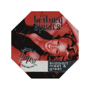 Britney Spears 2000 Oops! I Did It Again Concert Tour Backstage Pass