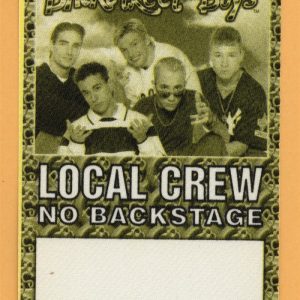 Backstreet Boys 1998 Backstreet's Back Concert Tour Local Crew Backstage Pass