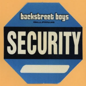 Backstreet Boys 2000 Millennium Concert Tour Security Backstage Pass