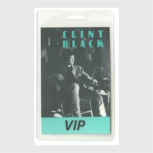 Clint Black 1990 Concert Tour Vintage VIP Laminated Backstage Pass