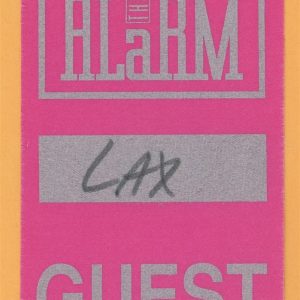 The Alarm 1987 Eye of The Hurricane Concert Tour GUEST Backstage Pass